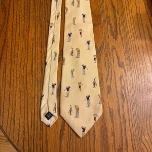 Vintage 80’s Ralph Lauren Polo Golf Player Print Tie